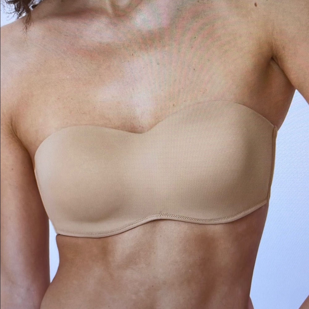Seamless Strapless Bandeau Bra - Tan